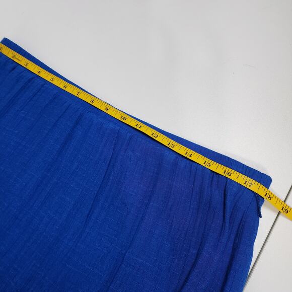 AB Studio Womens Maxi Skirt Size XL Royal Blue Asymmetrical Tiered Textured Y2K - Picture 8 of 9
